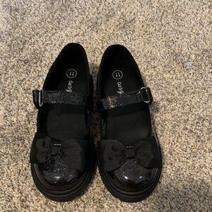 Cat & Jack Sparkly Black Dress Shoes